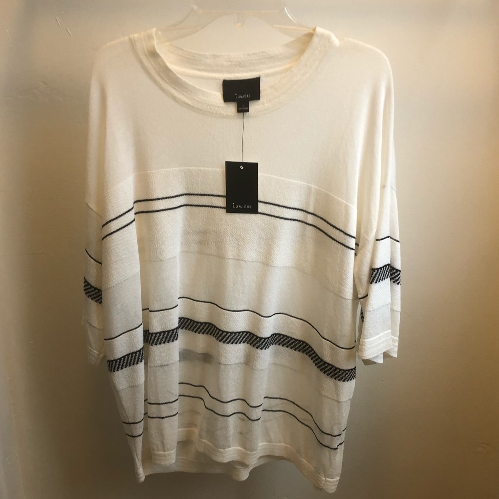 Lumiere striped blouse NWT sz large